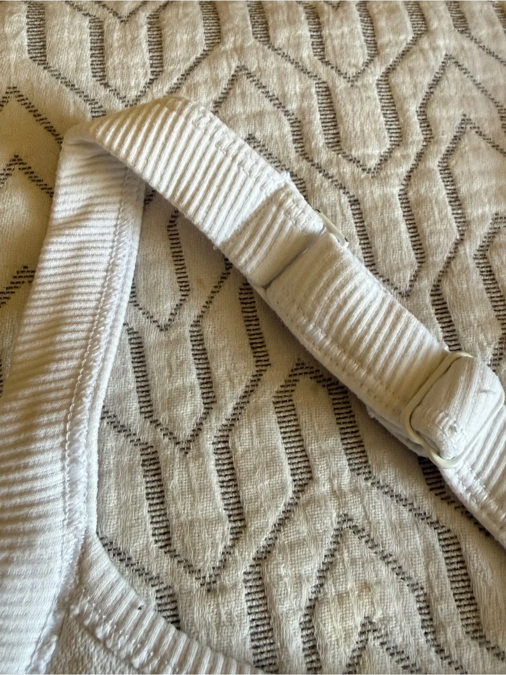 ALO Yoga Ribbed white Tank Bodysuit